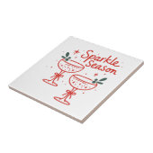 Christmas Cocktails Sparkle Season Fliese (Seite)