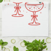 Christmas Cocktails Sparkle Season Geschirrtuch (Gefaltet)