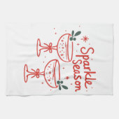 Christmas Cocktails Sparkle Season Geschirrtuch (Horizontal)