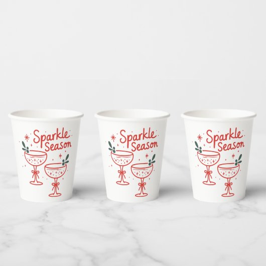 Christmas Cocktails Sparkle Season Pappbecher (Multi)