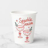 Christmas Cocktails Sparkle Season Pappbecher (Vorderseite)