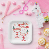 Christmas Cocktails Sparkle Season  Pappteller (Party)