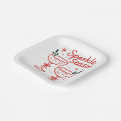 Christmas Cocktails Sparkle Season  Pappteller (Gewinkelt)
