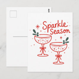 Christmas Cocktails Sparkle Season  Postkarte