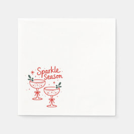 Christmas Cocktails Sparkle Season  Serviette