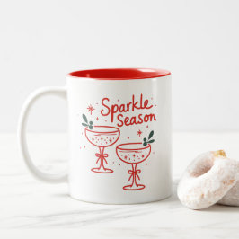 Christmas Cocktails Sparkle Season  Zweifarbige Tasse
