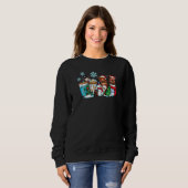Christmas Coffee Animals Latte Snowman Sweatshirt (Vorne ganz)