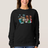 Christmas Coffee Animals Latte Snowman Sweatshirt (Vorderseite)