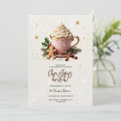 Christmas coffee brunch einladung (Stehend Vorderseite)