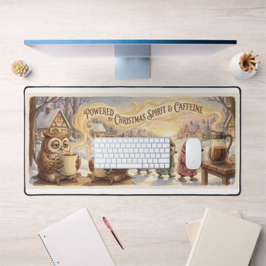 Christmas Coffee Desk Mat – Powered by Christmas S Schreibtischunterlage (Büro 1)
