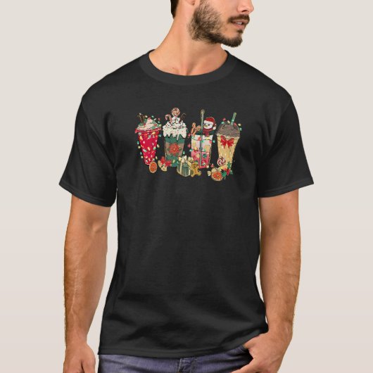 Christmas Coffee Latte Spice Matching Family Pjs P T-Shirt (Vorderseite)