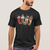 Christmas Coffee Latte Spice Matching Family Pjs P T-Shirt (Vorderseite)