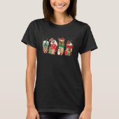 Christmas Coffee Red Peppermint Latte Iced Yorkshi T-Shirt (Vorderseite)