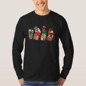 Christmas Coffee Red Peppermint Wirehaired Pointin T-Shirt (Vorderseite)