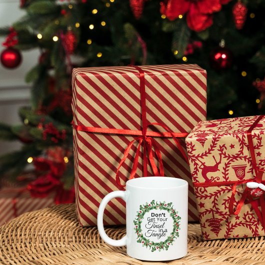 Christmas Coffee Tasse - Tinsel Tangel - Kranz
