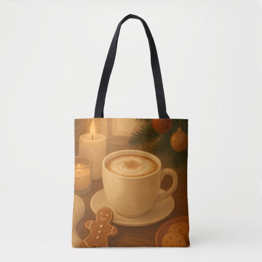 Christmas Coffee Vibes Tote Tasche (Vorderseite)
