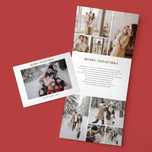 Christmas Collage 12 Foto Dreifach Gefaltete Urlaubskarte