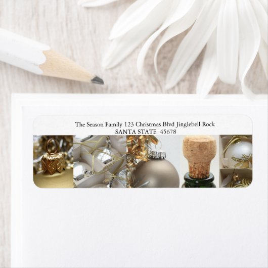 Christmas Collage Black, White and Gold (Insitu)