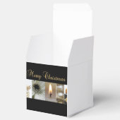 Christmas Collage Black, White and Gold Geschenkschachtel (Geöffnet)