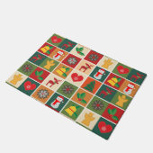 Christmas Collage Door Mat Fußmatte (Schrägansicht)