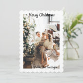 CHRISTMAS COLLAGE GREETCARD SAVE THE DATE (Stehend Vorderseite)