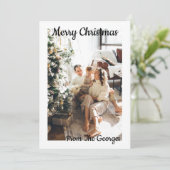 CHRISTMAS COLLAGE GREETCARD SAVE THE DATE (Stehend Vorderseite)