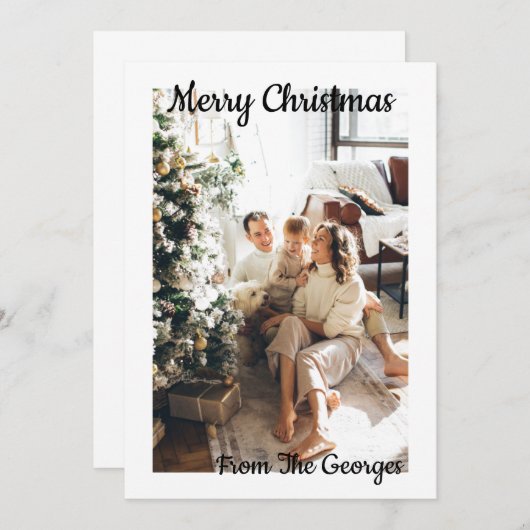 CHRISTMAS COLLAGE GREETCARD SAVE THE DATE (Vorne/Hinten)