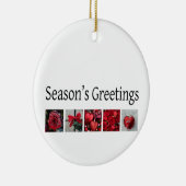 Christmas Collage in Red Keramikornament (Rechts)