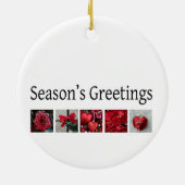 Christmas Collage in Red Keramikornament (Hinten)