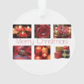 Christmas Collage in Red Ornament (Rückseite)