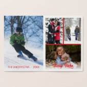 Christmas Collage Merry Ho Ho Red Folienkarte (Innenseite)
