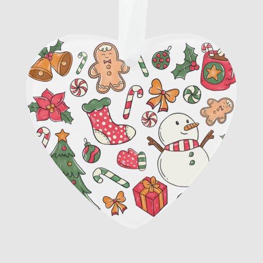 Christmas Collage Personalisiert Ornament (Rückseite)