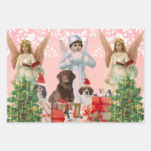 CHRISTMAS COLLAGE Wrapping Paper Sheet Set 3 Geschenkpapier Set (Vorderseite 2)