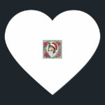 Christmas Collie Dog Illustration Weihnachten Coll Herz-Aufkleber<br><div class="desc">Christmas Collie Dog Illustration Weihnachten Colliese 5</div>