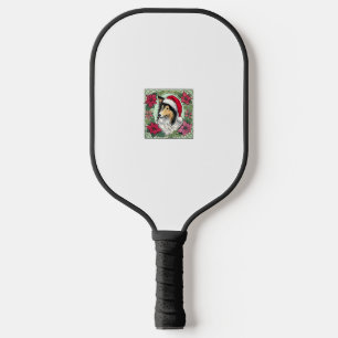 Christmas Collie Dog Illustration Weihnachten Coll Pickleball Schläger