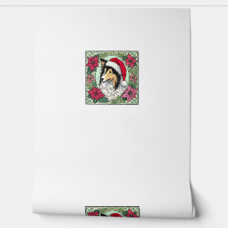 Christmas Collie Dog Illustration Weihnachten Coll Tapete