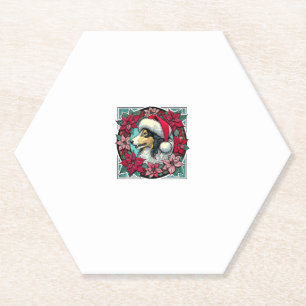 Christmas Collie Dog Illustration Weihnachten Coll Untersetzer
