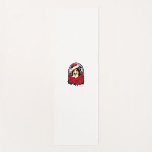 Christmas Collie Dog Illustration Weihnachten Coll Yogamatte