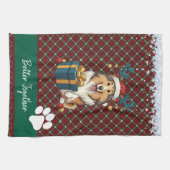 Christmas Collie Dog Reindeer Gift Graphic Geschirrtuch (Horizontal)