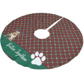 Christmas Collie Dog Reindeer Gift Graphic Polyester Weihnachtsbaumdecke (Schrägansicht)