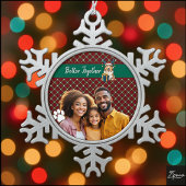 Christmas Collie Dog Reindeer Gift Graphic Schneeflocken Zinn-Ornament