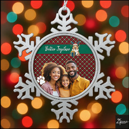 Christmas Collie Dog Reindeer Gift Graphic Schneeflocken Zinn-Ornament