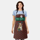 Christmas Collie Dog Reindeer Gift Graphic Schürze (Getragen)