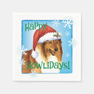 Christmas Collie Napkins Serviette