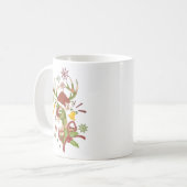 Christmas Colorful Deer Design Kaffeetasse (Vorderseite Links)