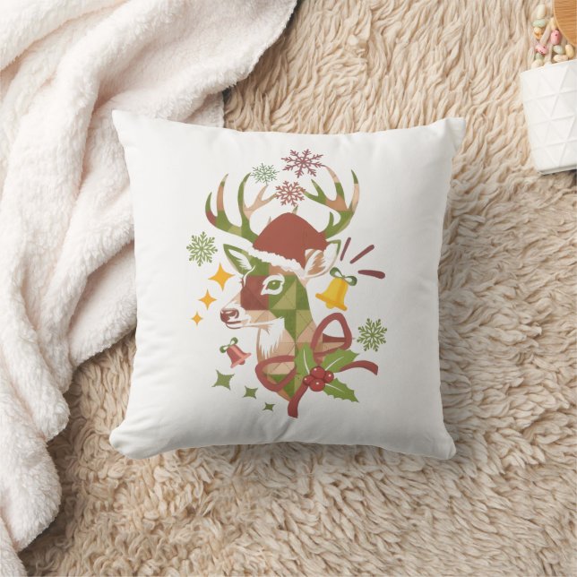 Christmas Colorful Deer Design Kissen (Decke)