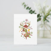 Christmas Colorful Deer Design Postkarte (Stehend Vorderseite)