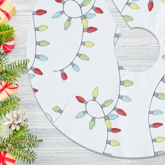 Christmas Colorful String Lights Polyester Weihnachtsbaumdecke