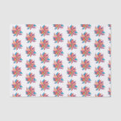 Christmas Colorful Watercolor Poinsettia Seidenpapier (Vorderseite)