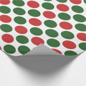 Christmas Colors Polka Dot Geschenkpapier (Ecke)
